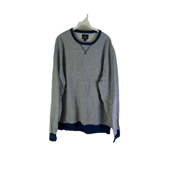 J.Crew Authentic Fleece Striped Crewneck Sweatshirt - Picture 1 of 5